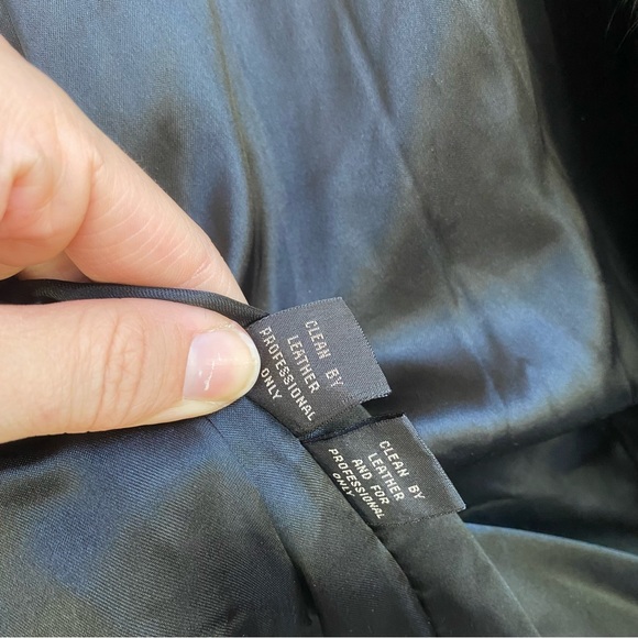 Andrew Marc Vintage Leather Jacket with Fur M - Picture 7 of 11